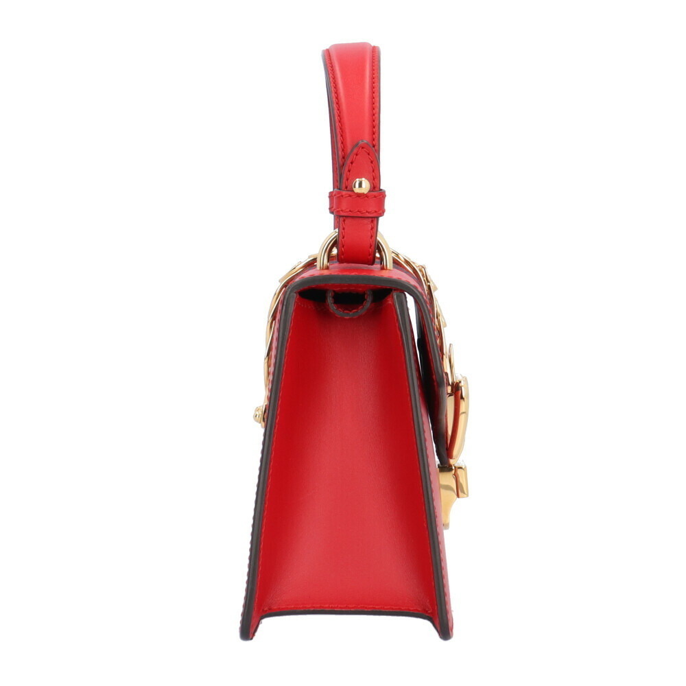 Gucci Sylvie Shoulder Bag Leather Red Mini - Picture 3 of 7